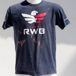 Sun faded t-shirt RWB veterans.